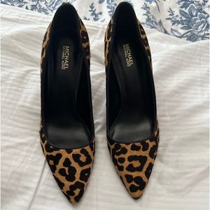Michael Kors, 3 inch leopard print pumps